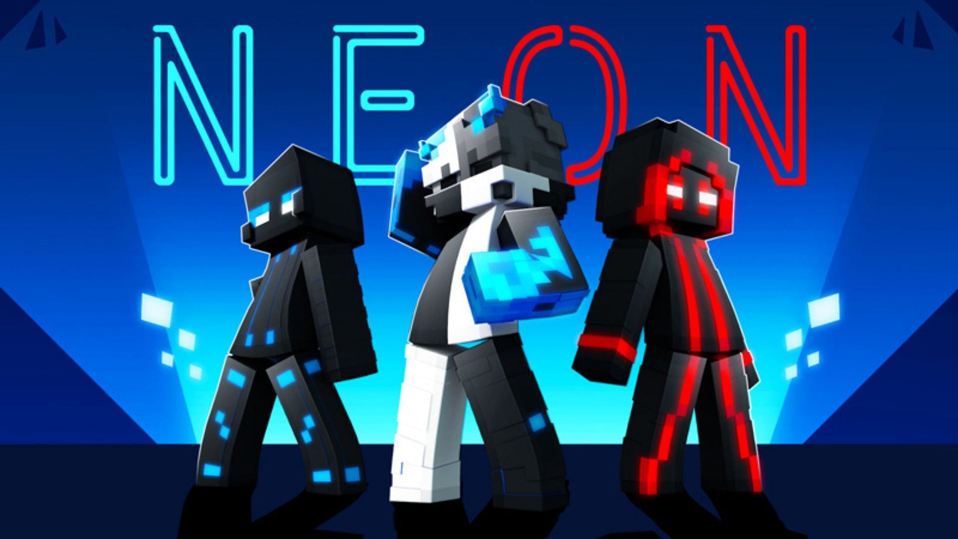 Neon blue + Red skin pack (Image via Mojang Studios)